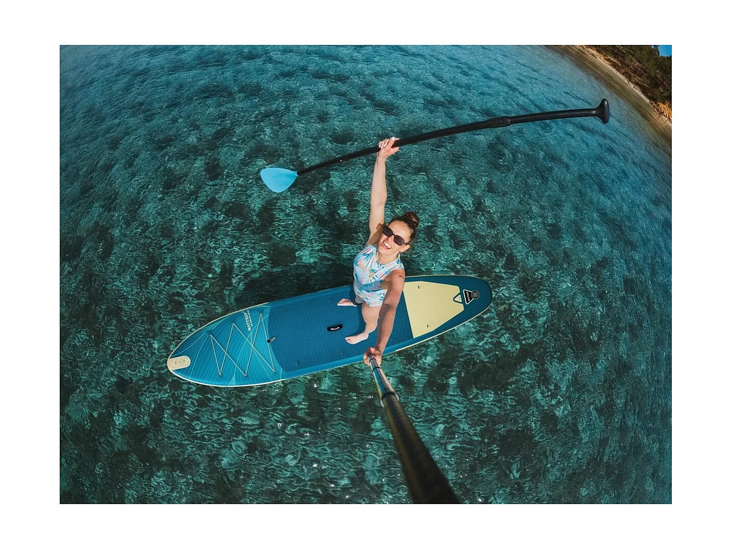 Aufblasbares Sup WATTSUP MARLIN 12'5 - 378x86x15cm Dropstitch - Pack Paddel Leash Pumpe Transporttasche