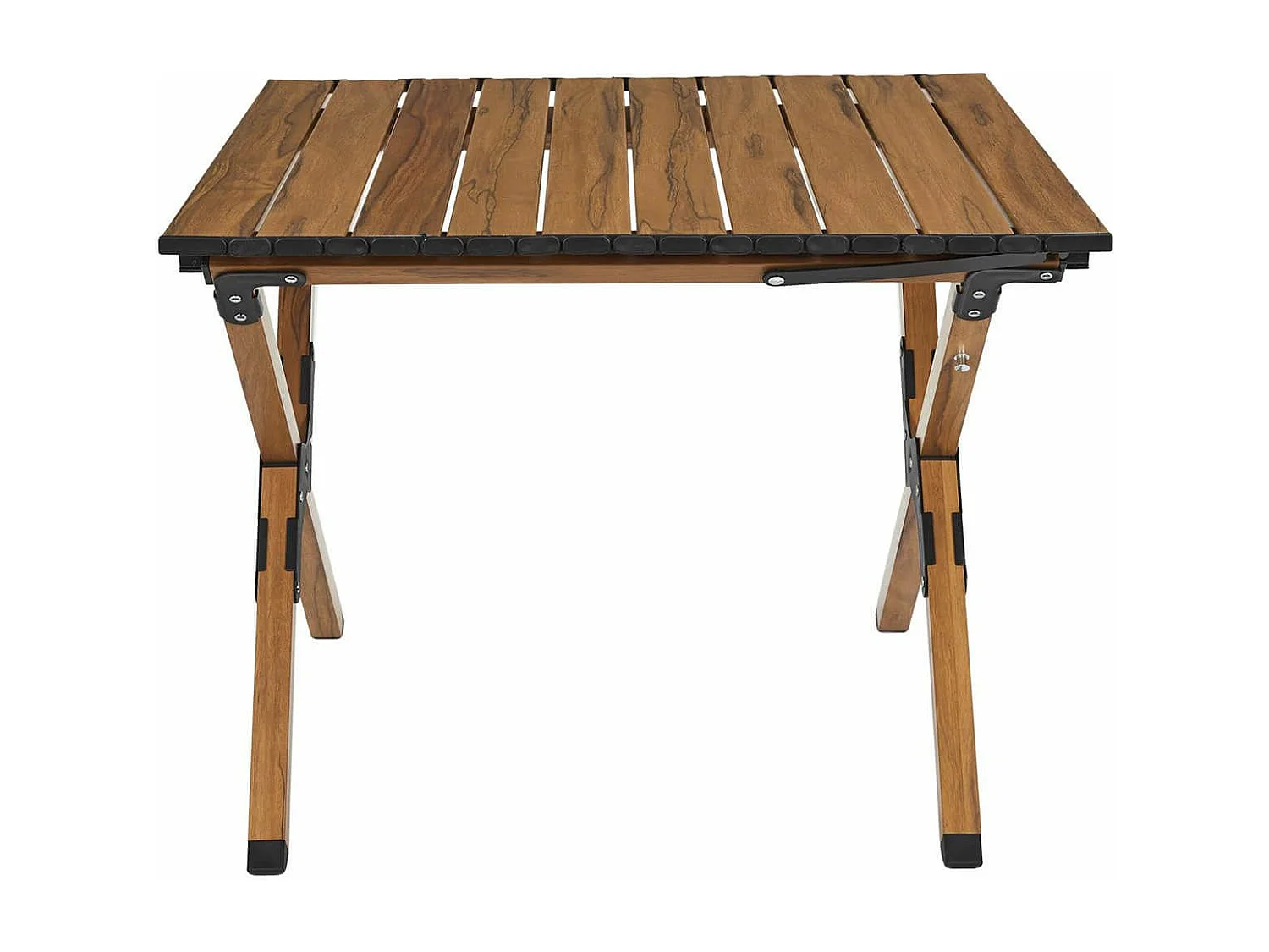 KAMPA - Table Basse Pliante de Camping en Métal imitation bois avec Sac de Transport