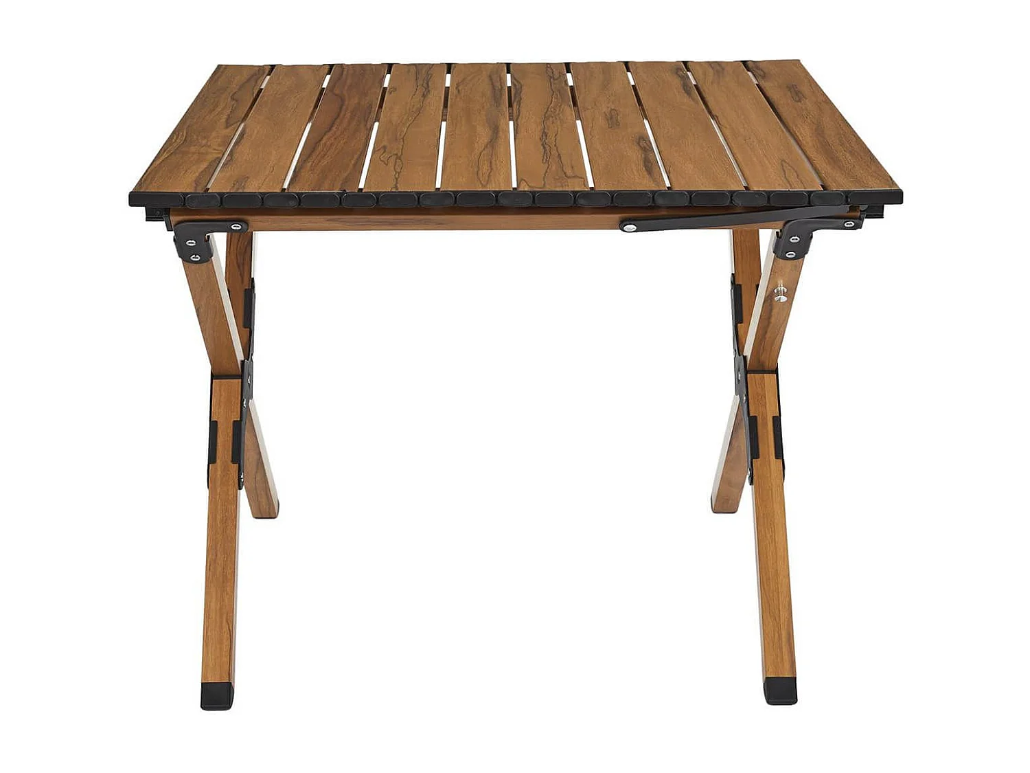 KAMPA - Table Basse Pliante de Camping en Métal imitation bois avec Sac de Transport