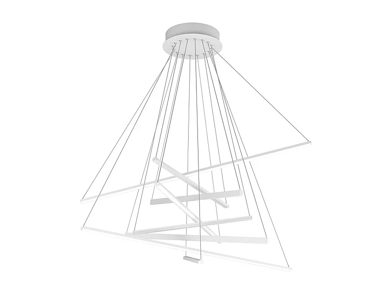 Sospensione Moderna Dna Alluminio Bianco Led 80W