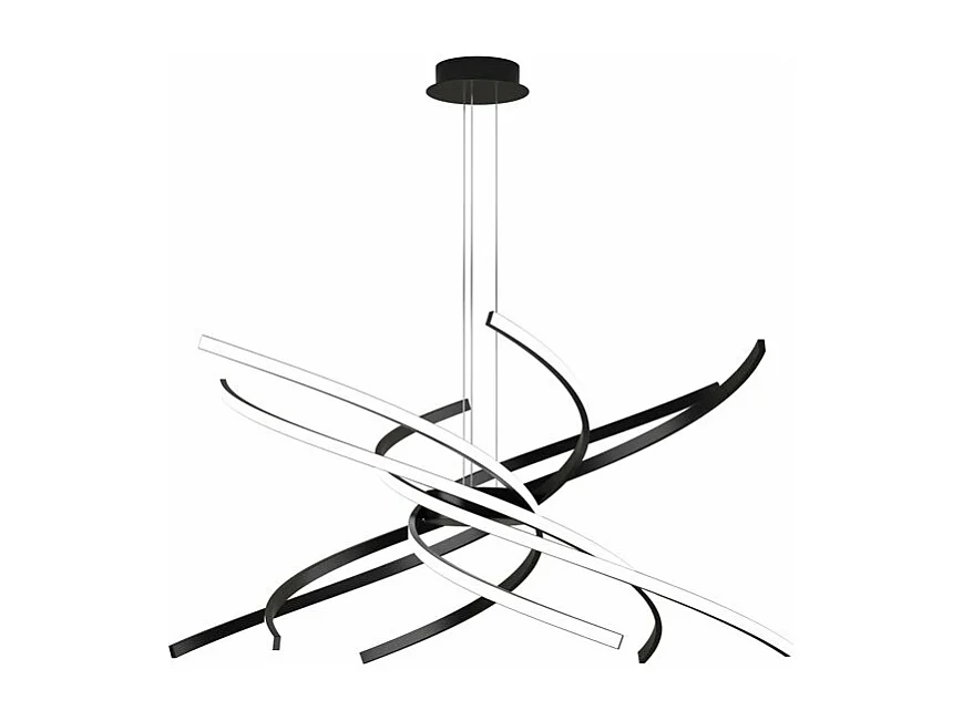 Tornado Sospensione D.80 Cm. Nero Luce Naturale 3000K