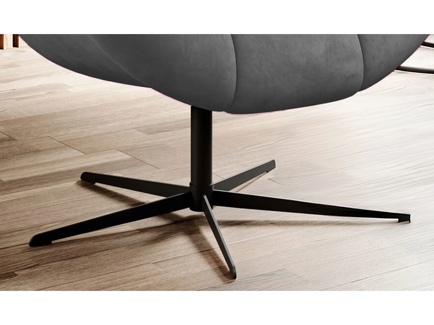 SENSI Sessel Relaxstuhl mit 360° Drehung und Schwingfunktion – Lux-Schaumkissen, Grau, 104x46x119 cm