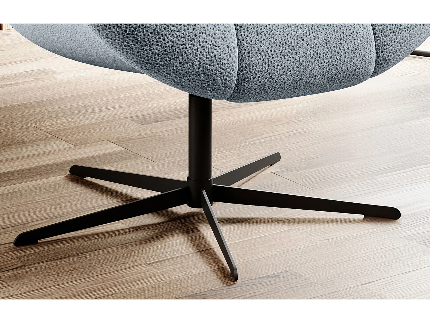 SENSI Fotel Relax z obrotem 360° i funkcją kołysania – Poduszka z pianki Lux, Jasnoszary, 104x46x119 cm