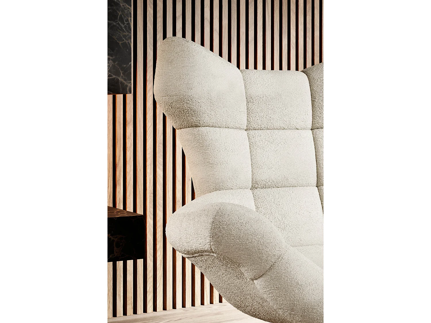 SENSI Relaxfauteuil met 360° draaibaar en schommelfunctie – Lux-schuimkussen, Beige, 104x46x119 cm