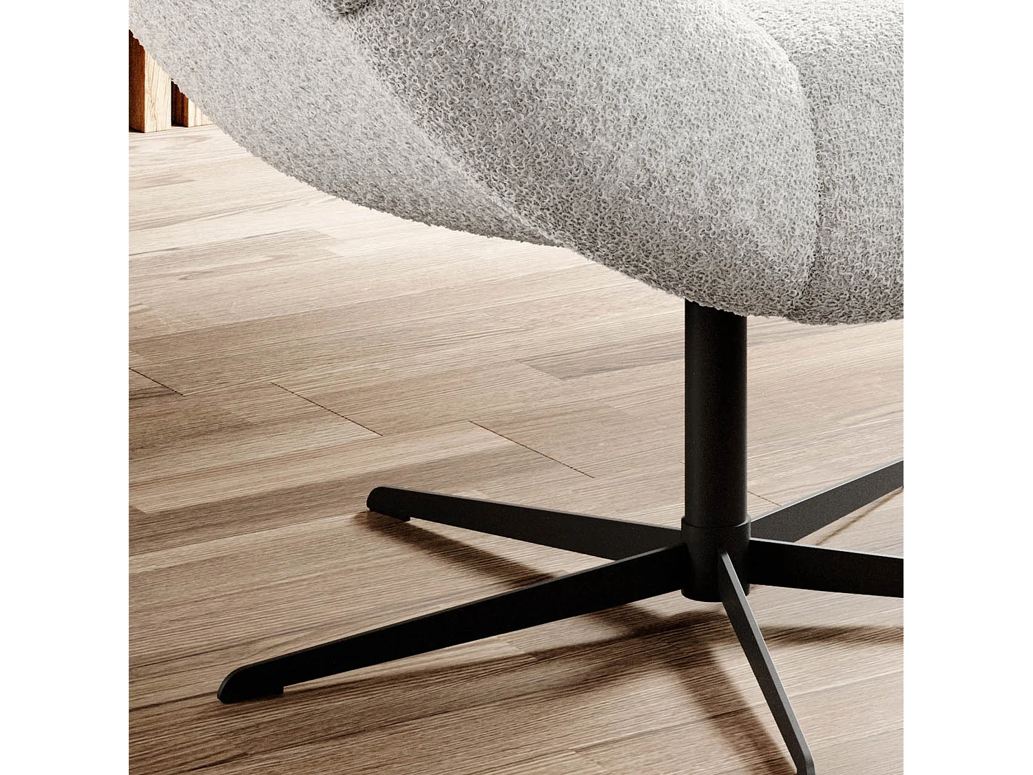 SENSI Relaxfauteuil met 360° draaibaar en schommelfunctie – Lux-schuimkussen, Wit, 104x46x119 cm