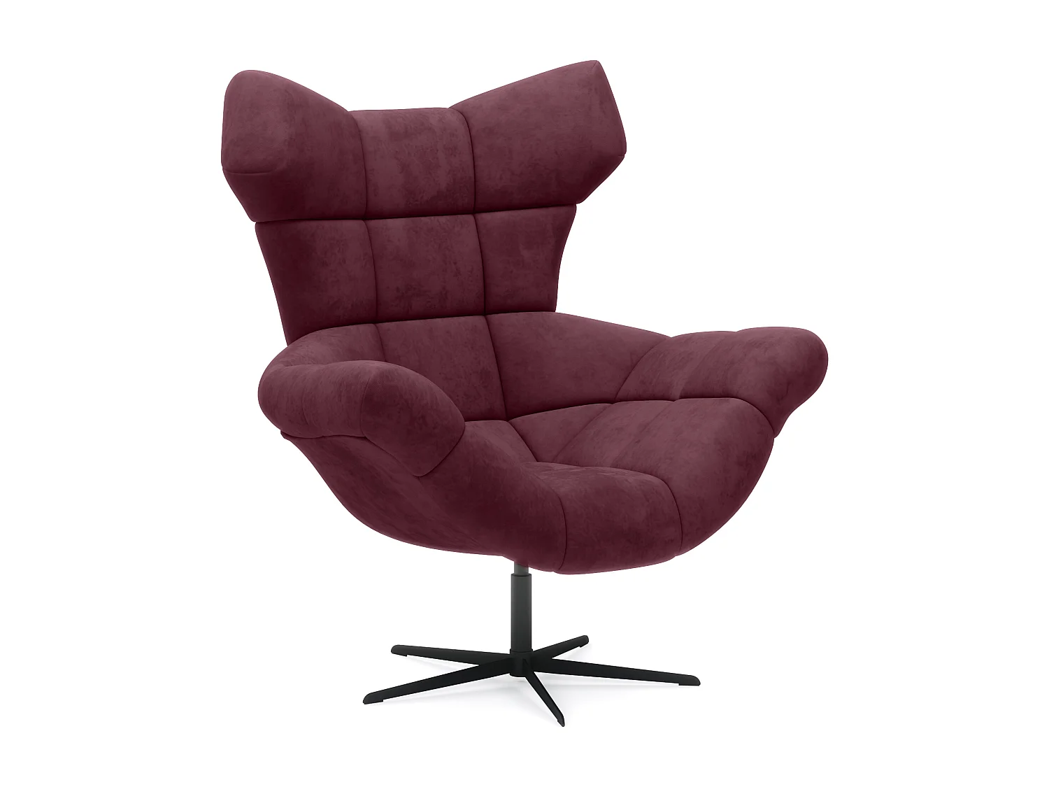 SENSI Relaxfauteuil met 360° draaibaar en schommelfunctie – Lux-schuimkussen, Kastanjebruin, 104x46x119 cm