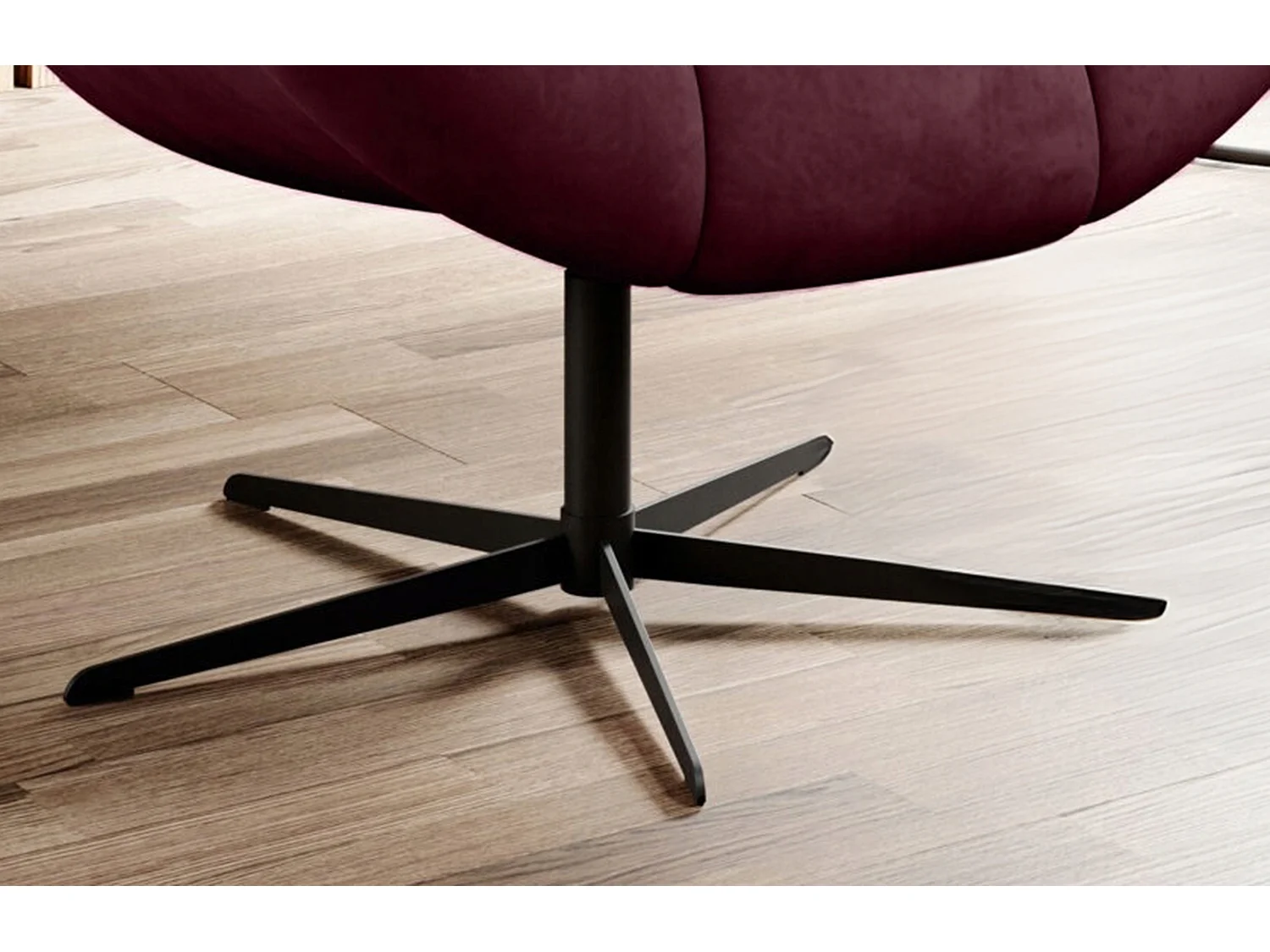 SENSI Relaxfauteuil met 360° draaibaar en schommelfunctie – Lux-schuimkussen, Kastanjebruin, 104x46x119 cm