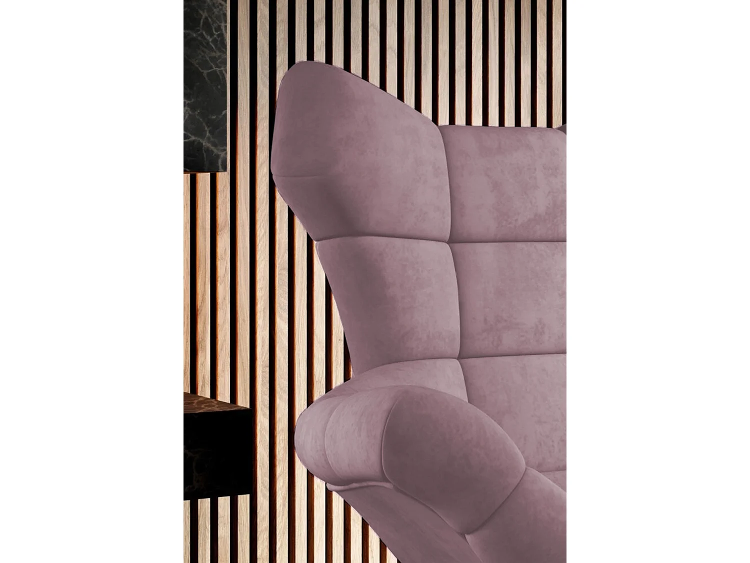 SENSI Relaxfauteuil met 360° draaibaar en schommelfunctie – Lux-schuimkussen, Poederroze, 104x46x119 cm