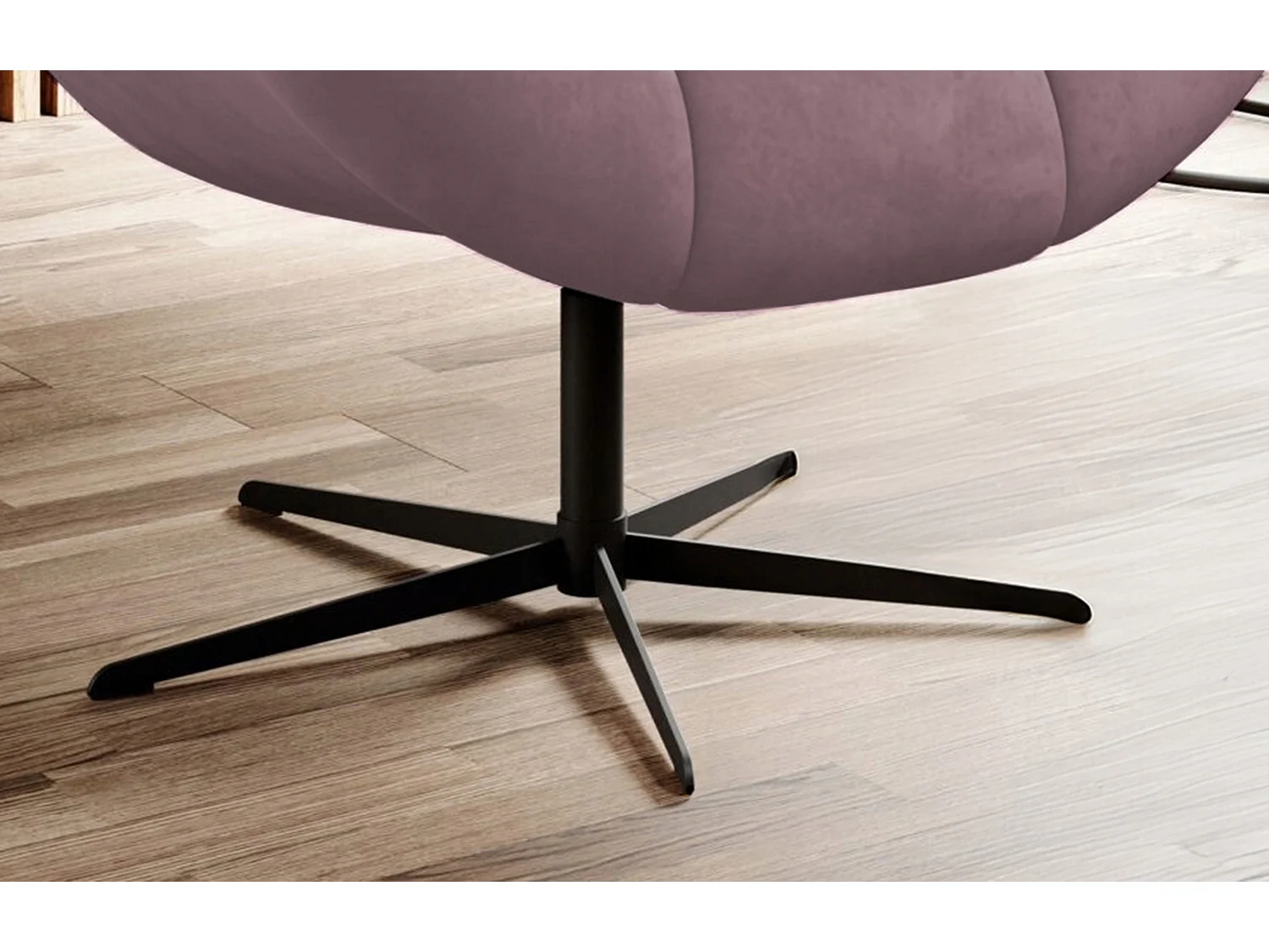 SENSI Relaxfauteuil met 360° draaibaar en schommelfunctie – Lux-schuimkussen, Poederroze, 104x46x119 cm