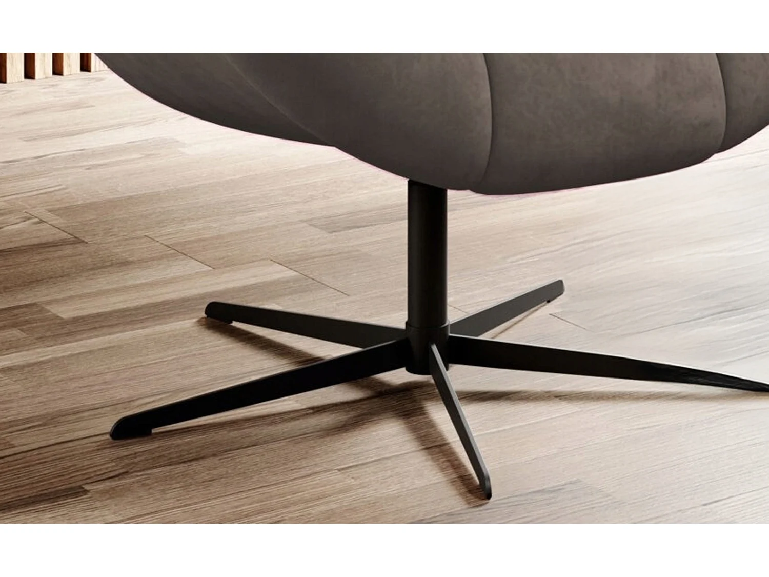 SENSI Fotel Relax z obrotem 360° i funkcją kołysania – Poduszka z pianki Lux, Cappuccino, 104x46x119 cm