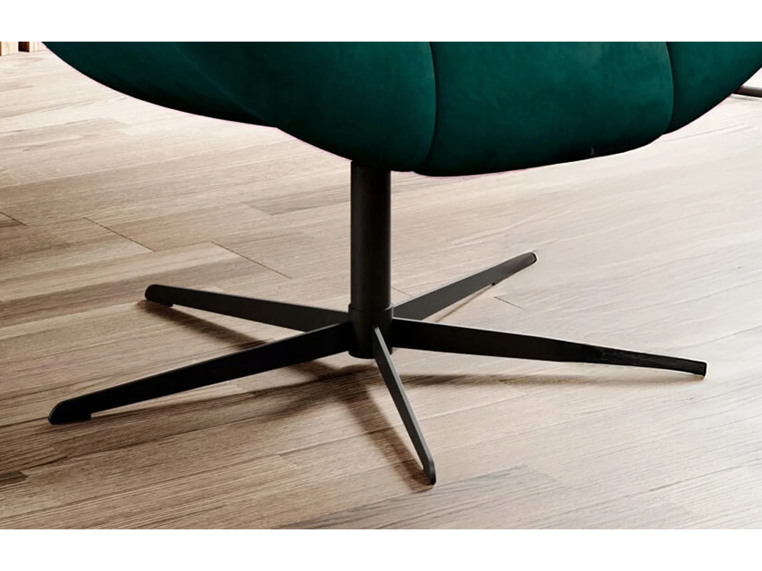 SENSI Fotel Relax z obrotem 360° i funkcją kołysania – Poduszka z pianki Lux, Zielony, 104x46x119 cm