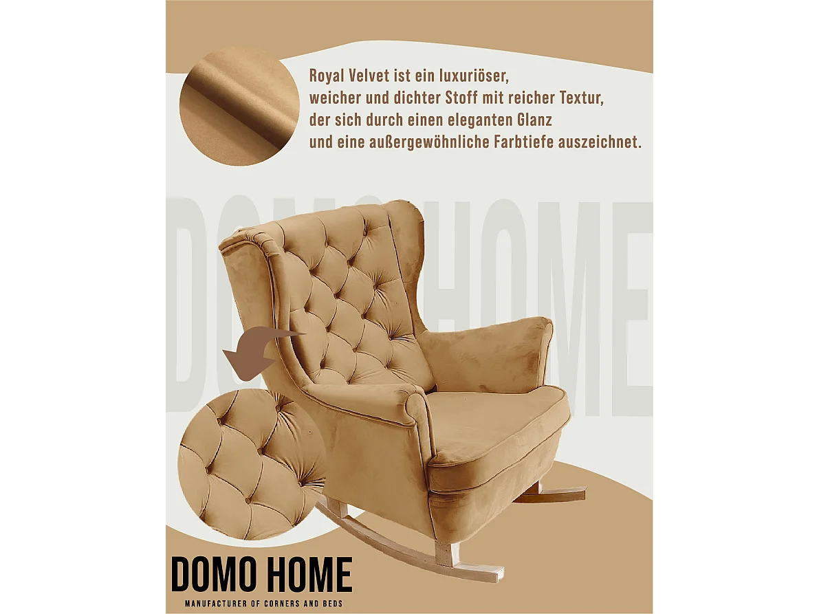 Fauteuil Relax avec accoudoirs et siège rembourré, fauteuil de salon, 102x81x95cm Beige_29805