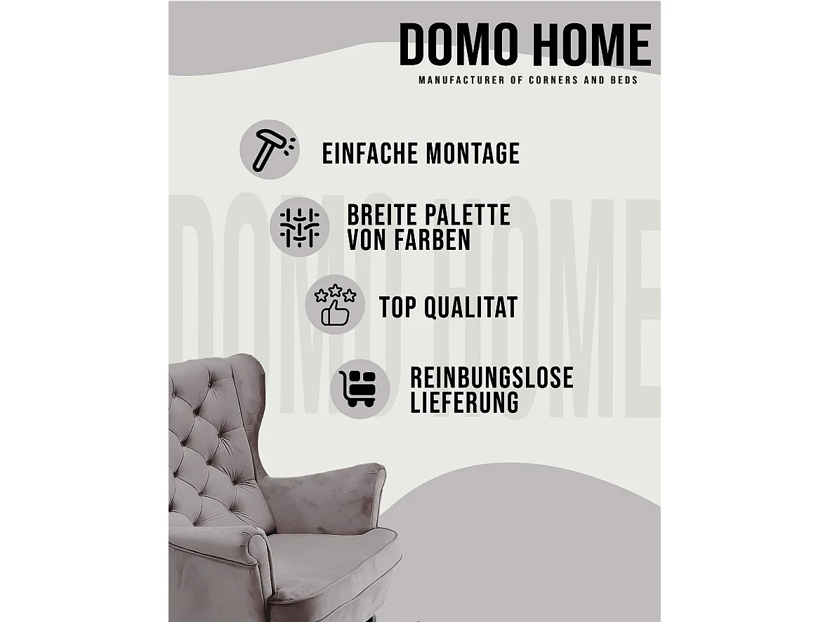 Fauteuil Relax avec accoudoirs et siège rembourré, fauteuil de salon, 102x81x95cm Gris_29841