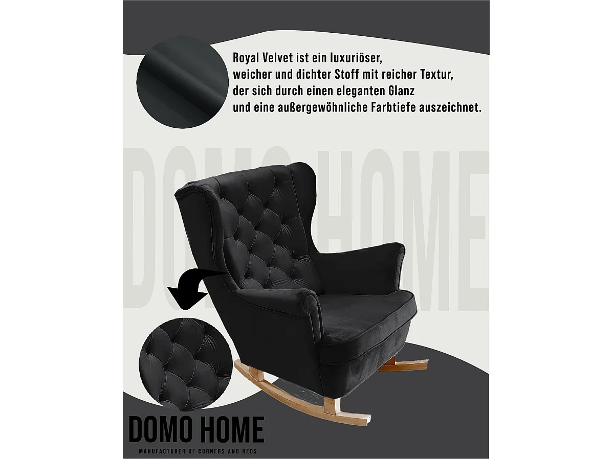 Fotel Relax z Tapicerowanym Siedzeniem i Podłokietnikami, Fotel TV 102x81x95cm Czarny_29861