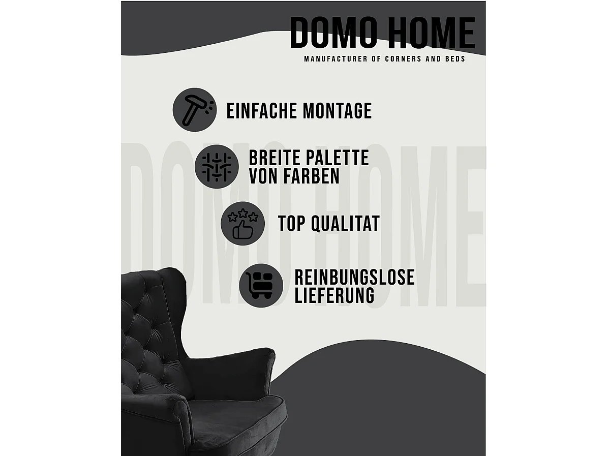 Fotel Relax z Tapicerowanym Siedzeniem i Podłokietnikami, Fotel TV 102x81x95cm Czarny_29861