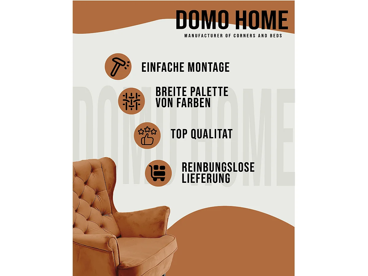 Relaxfauteuil met Gestoffeerde Zitting en Armleuningen, TV Fauteuil 102x81x95cm Oranje_29824