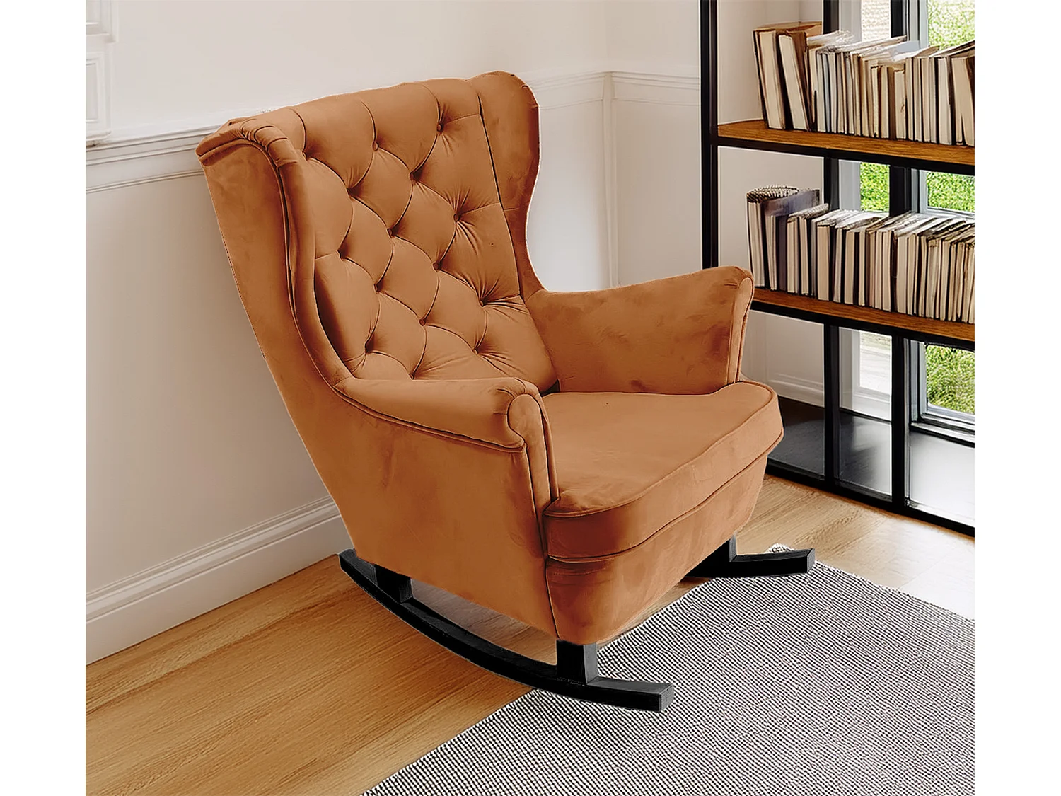 Relaxfauteuil met Gestoffeerde Zitting en Armleuningen, TV Fauteuil 102x81x95cm Oranje_29824