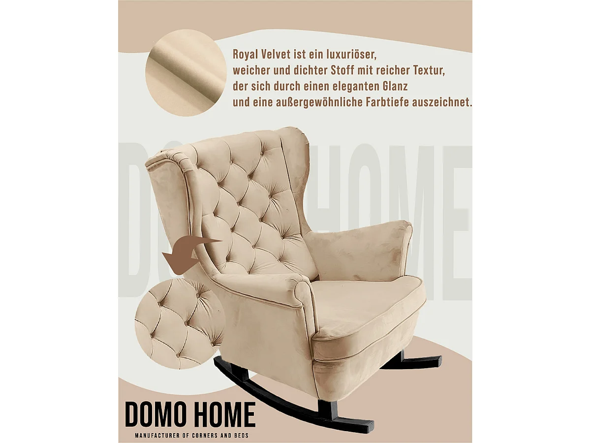 Fotel Relax z Tapicerowanym Siedzeniem i Podłokietnikami, Fotel TV 102x81x95cm Beżowy_29801