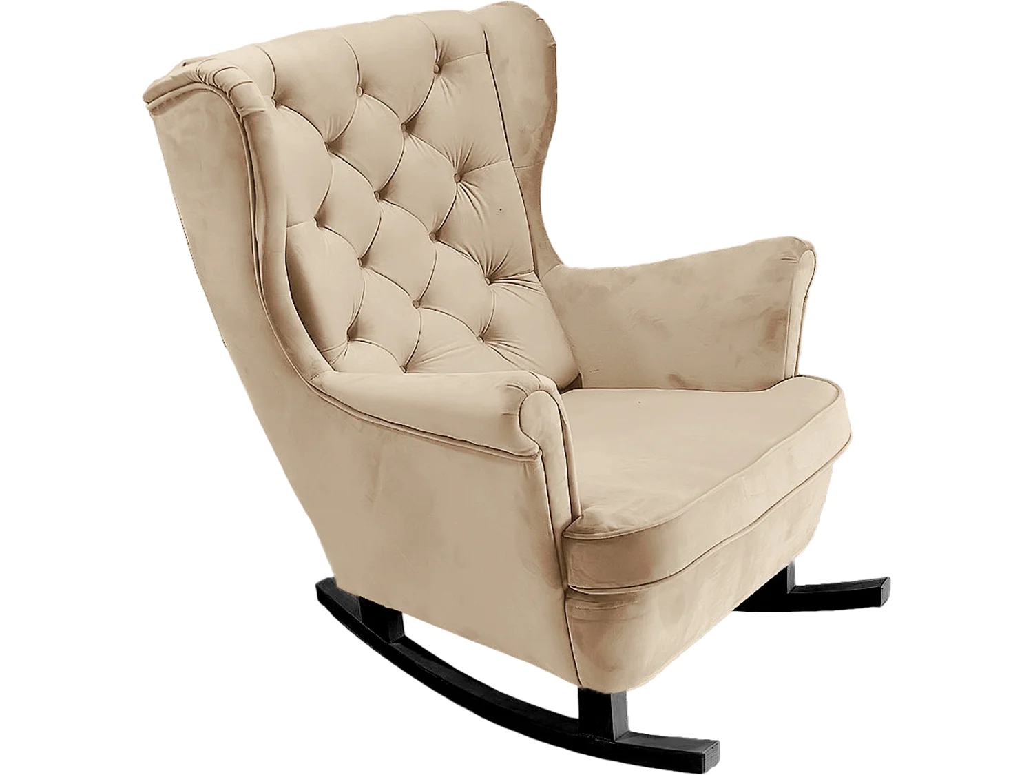 Fotel Relax z Tapicerowanym Siedzeniem i Podłokietnikami, Fotel TV 102x81x95cm Beżowy_29801