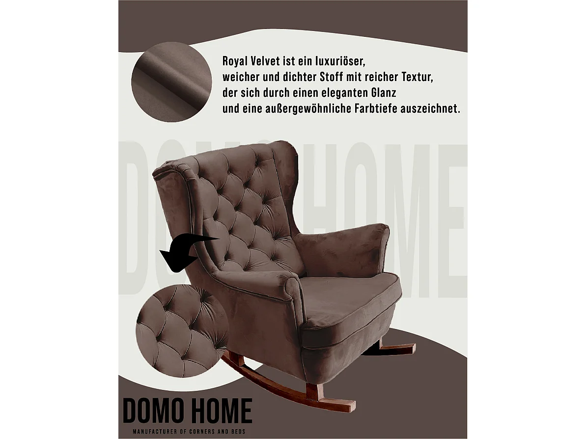 Fauteuil Relax avec accoudoirs et siège rembourré, fauteuil de salon, 102x81x95cm Marron_29815