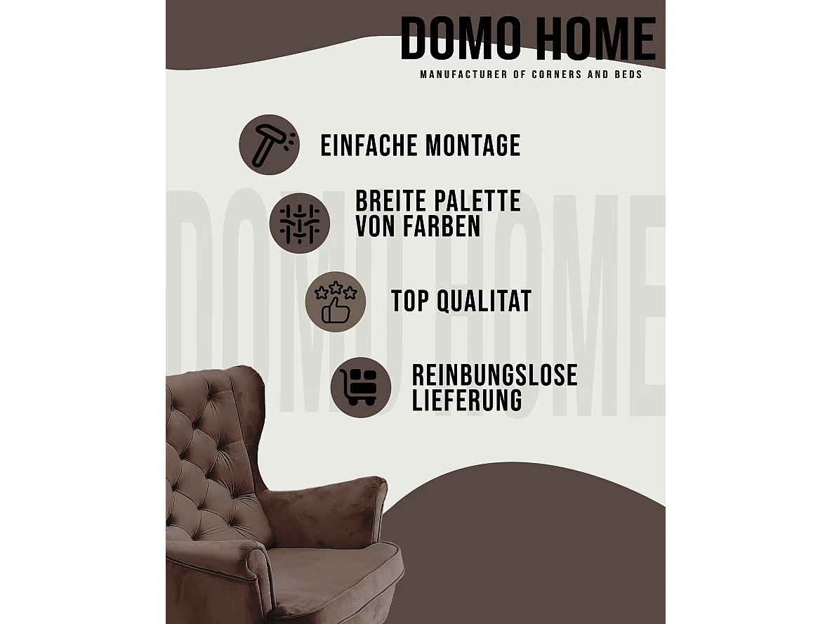 Fauteuil Relax avec accoudoirs et siège rembourré, fauteuil de salon, 102x81x95cm Marron_29815