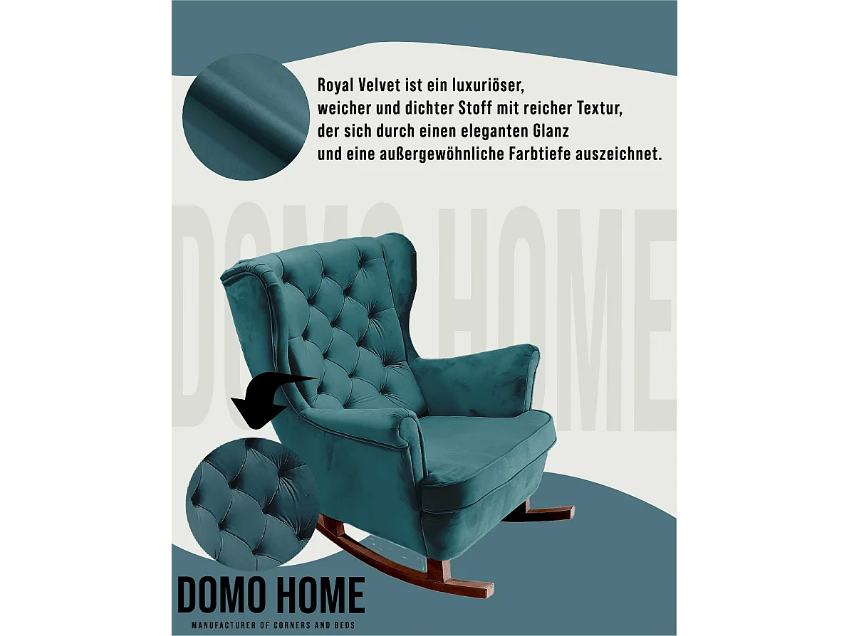 Relaxsessel mit gepolstertem Sitz und Armlehnen, Fernsehsessel 102x81x95cm Marine_29860