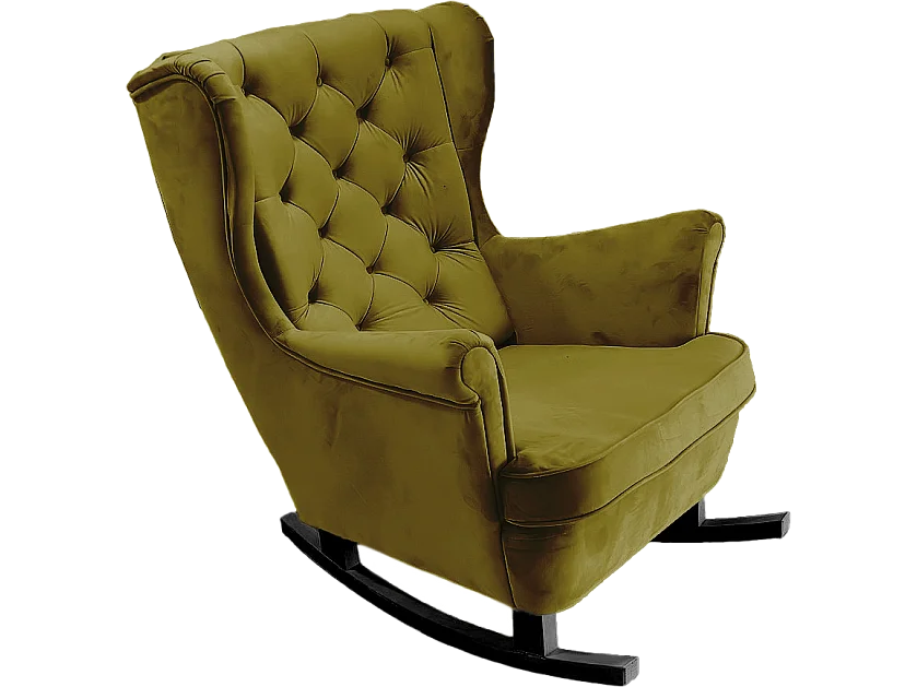 Fauteuil Relax avec accoudoirs et siège rembourré, fauteuil de salon, 102x81x95cm Vert_29846