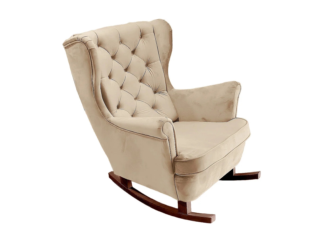 Relaxfauteuil met Gestoffeerde Zitting en Armleuningen, TV Fauteuil 102x81x95cm Beige_29801