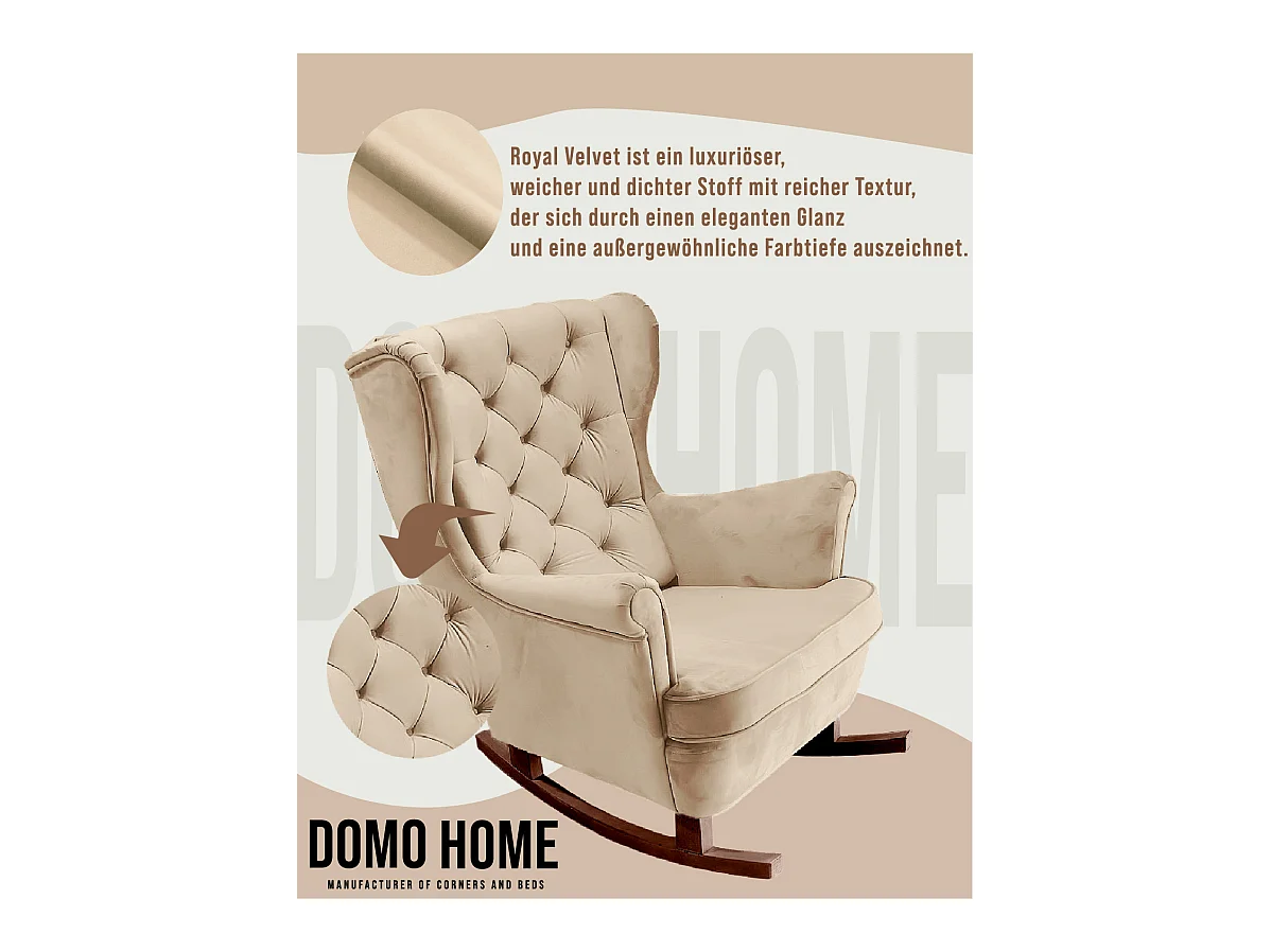 Relaxsessel mit gepolstertem Sitz und Armlehnen, Fernsehsessel 102x81x95cm Beige_29801