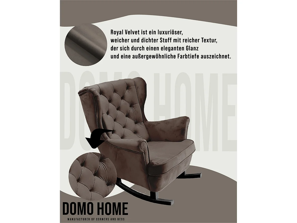 Fauteuil Relax avec accoudoirs et siège rembourré, fauteuil de salon, 102x81x95cm Marron_29844