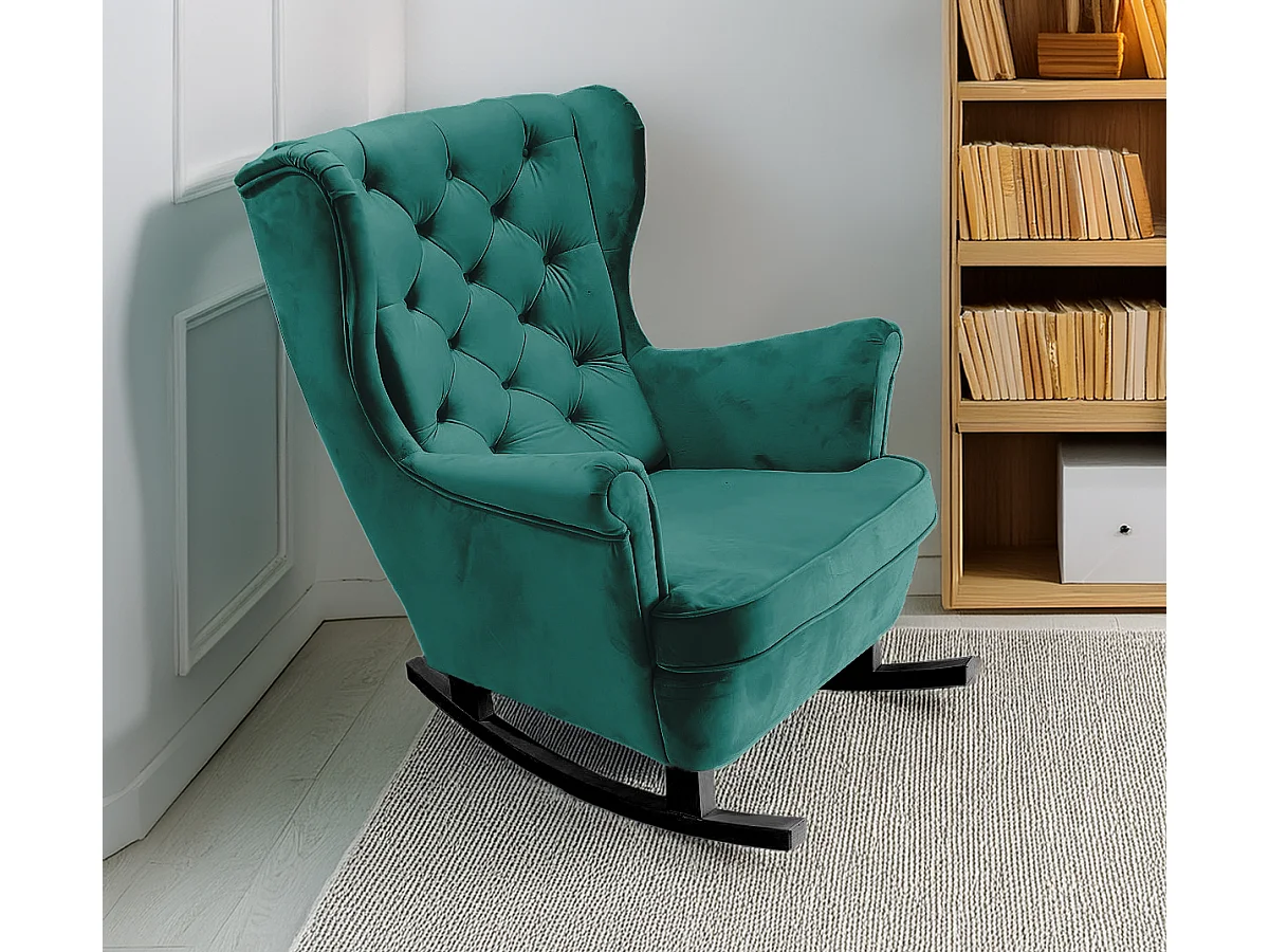 Relaxfauteuil met Gestoffeerde Zitting en Armleuningen, TV Fauteuil 102x81x95cm Groen_29852