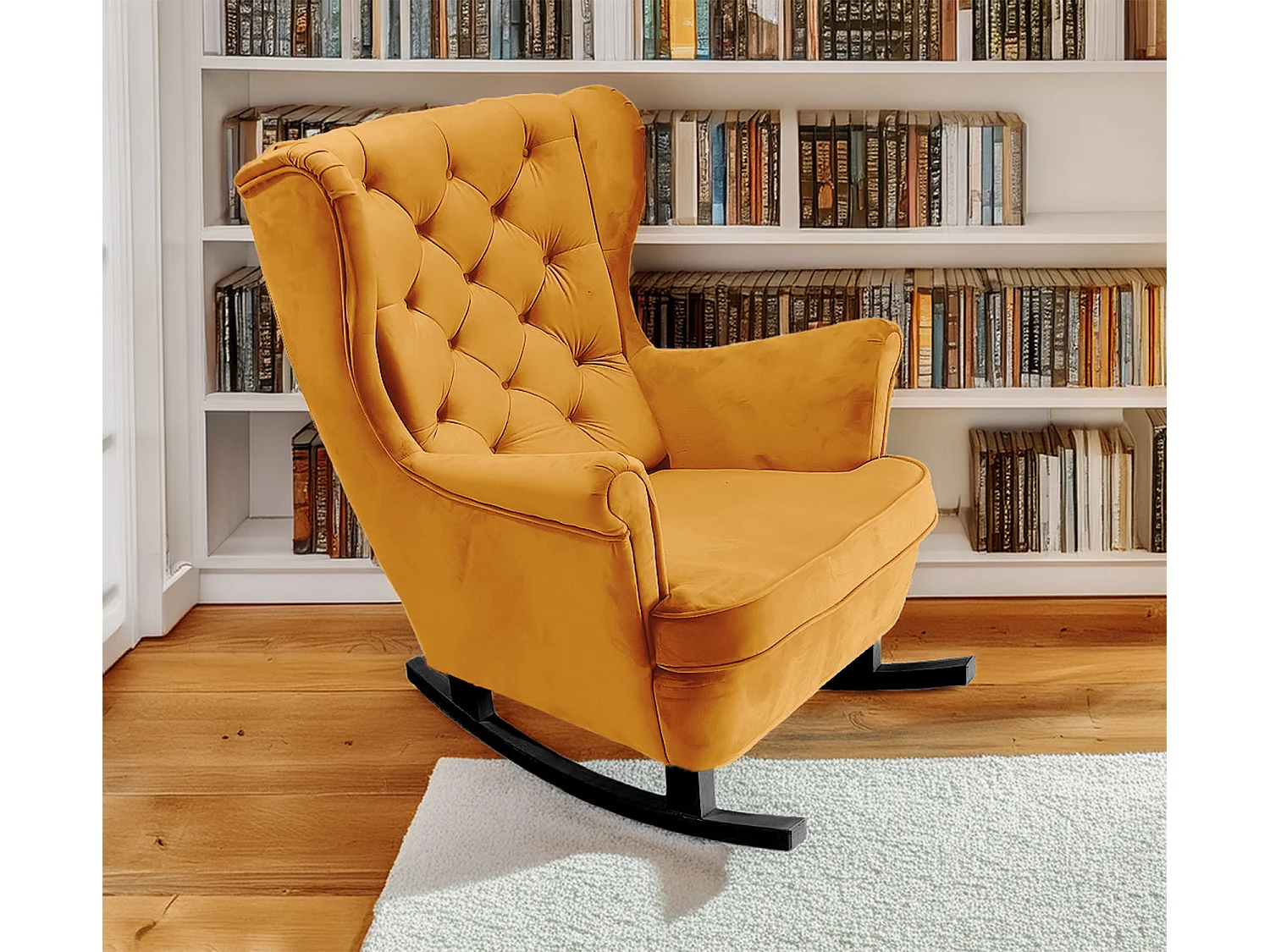 Relaxfauteuil met Gestoffeerde Zitting en Armleuningen, TV Fauteuil 102x81x95cm Goud_29820