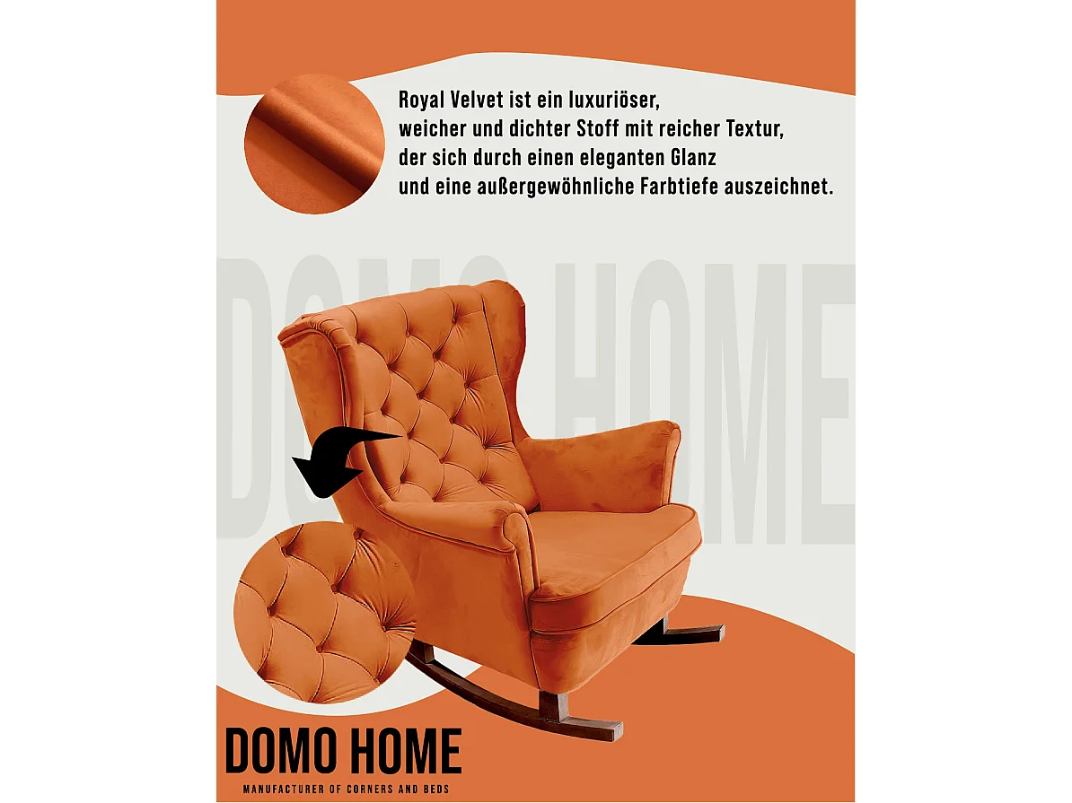 Relaxfauteuil met Gestoffeerde Zitting en Armleuningen, TV Fauteuil 102x81x95cm Oranje_29825