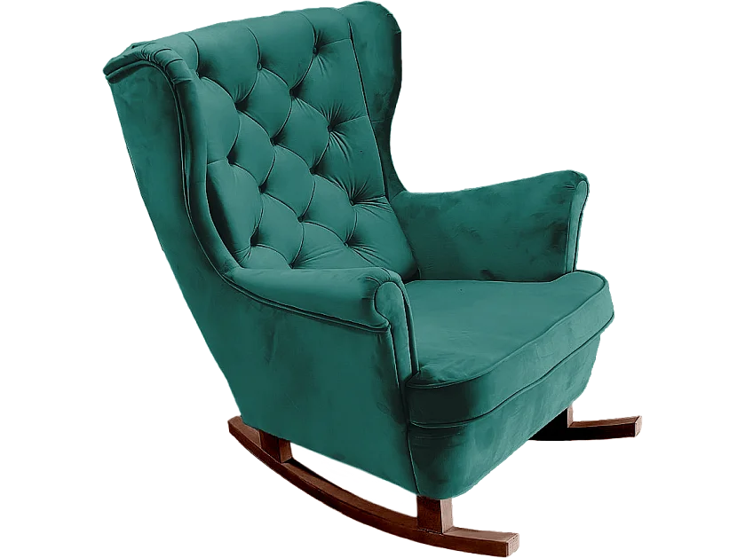 Fauteuil Relax avec accoudoirs et siège rembourré, fauteuil de salon, 102x81x95cm Vert_29852