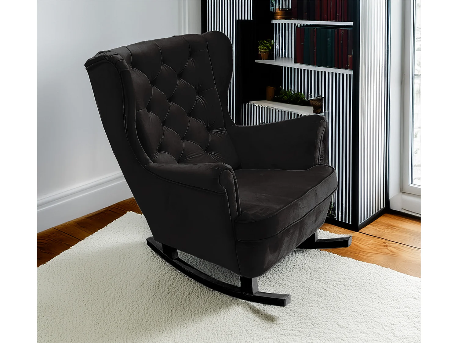Relaxfauteuil met Gestoffeerde Zitting en Armleuningen, TV Fauteuil 102x81x95cm Zwart_29884