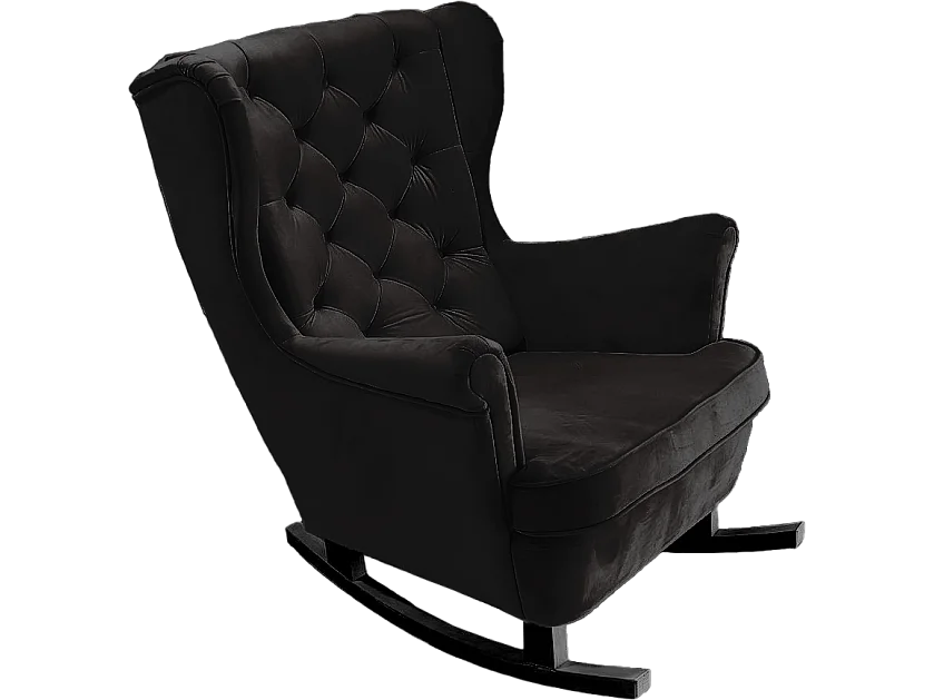 Fotel Relax z Tapicerowanym Siedzeniem i Podłokietnikami, Fotel TV 102x81x95cm Czarny_29884