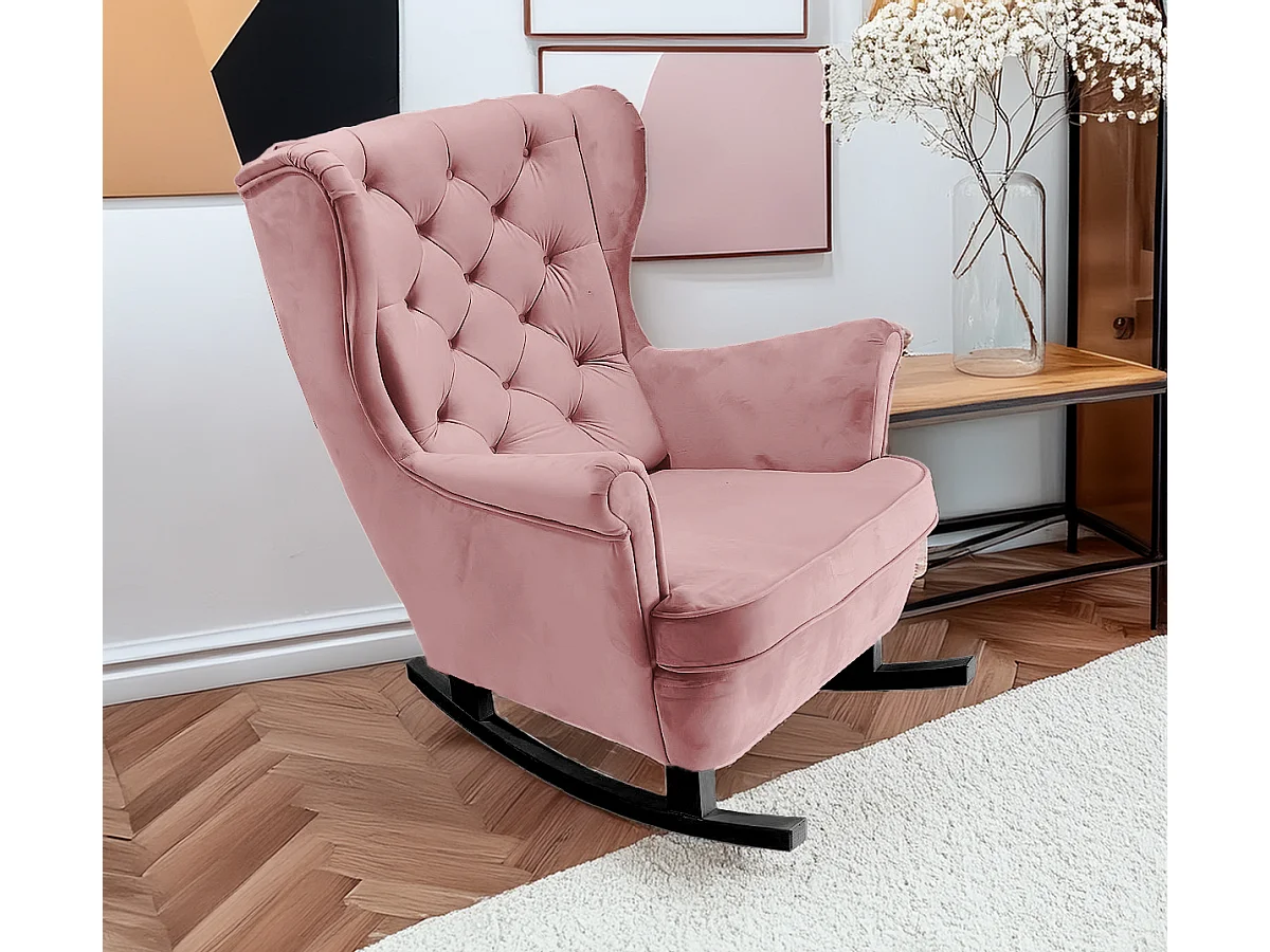 Relaxsessel mit gepolstertem Sitz und Armlehnen, Fernsehsessel 102x81x95cm Pink_29838