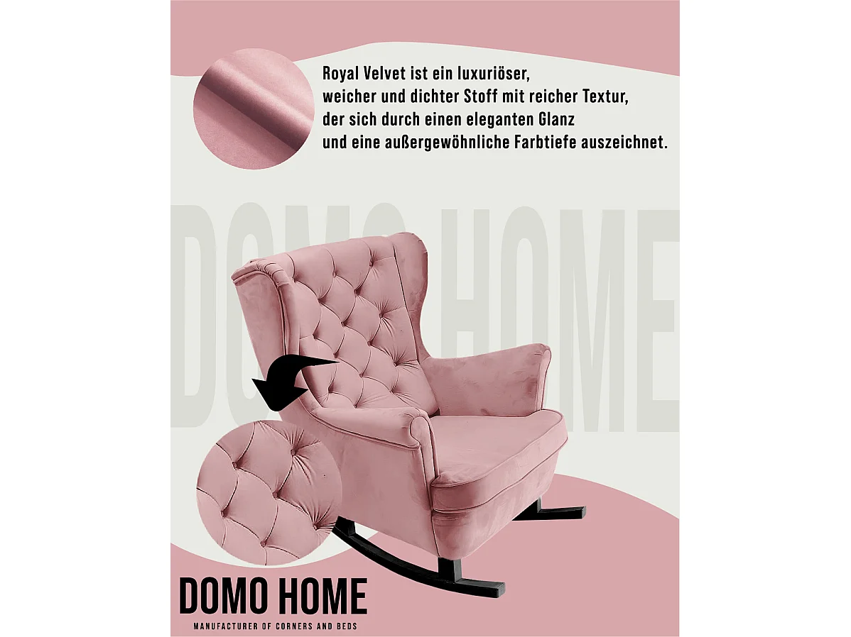 Relaxsessel mit gepolstertem Sitz und Armlehnen, Fernsehsessel 102x81x95cm Pink_29838