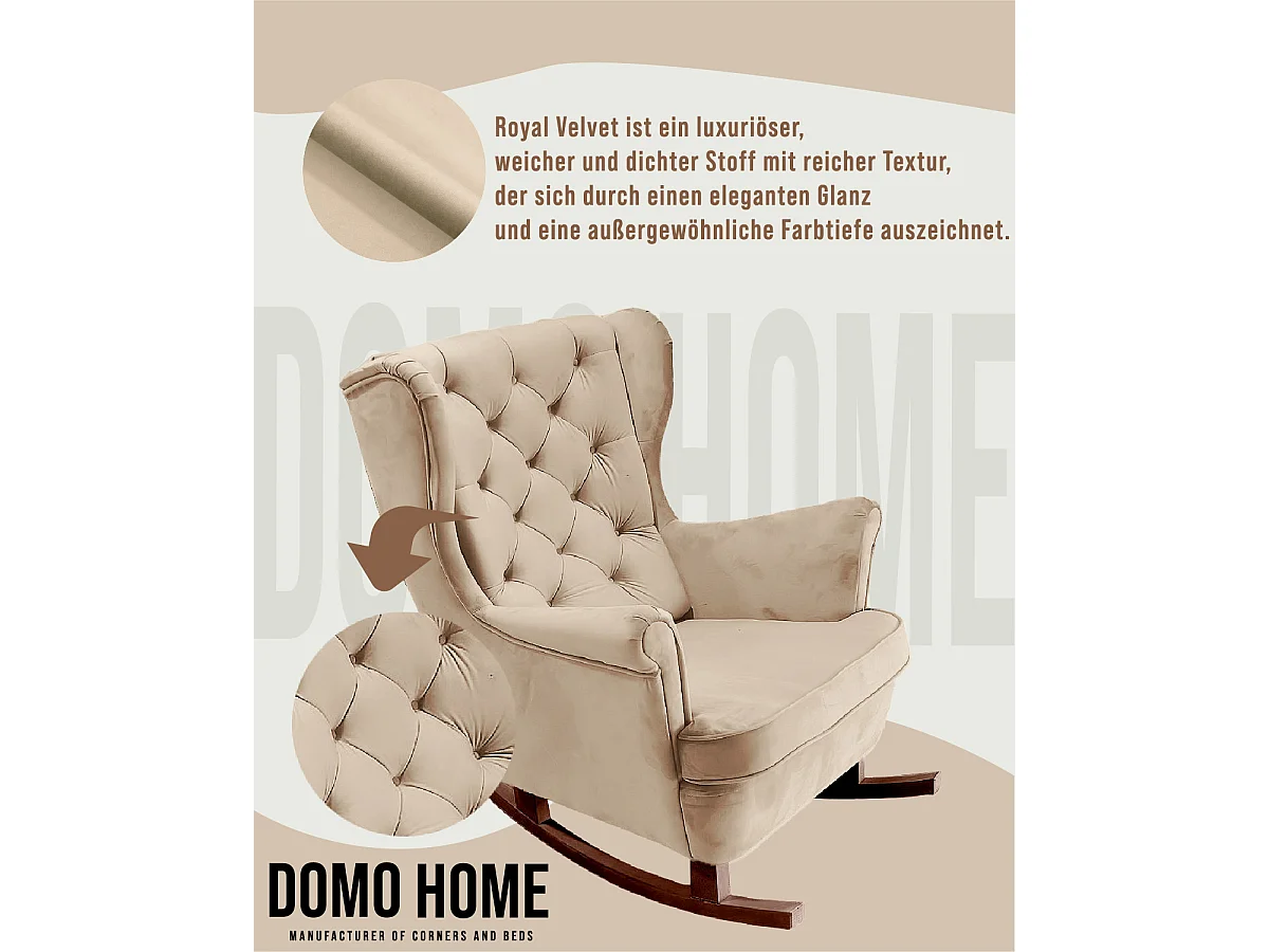 Relaxsessel mit gepolstertem Sitz und Armlehnen, Fernsehsessel 102x81x95cm Cappuccino_29812