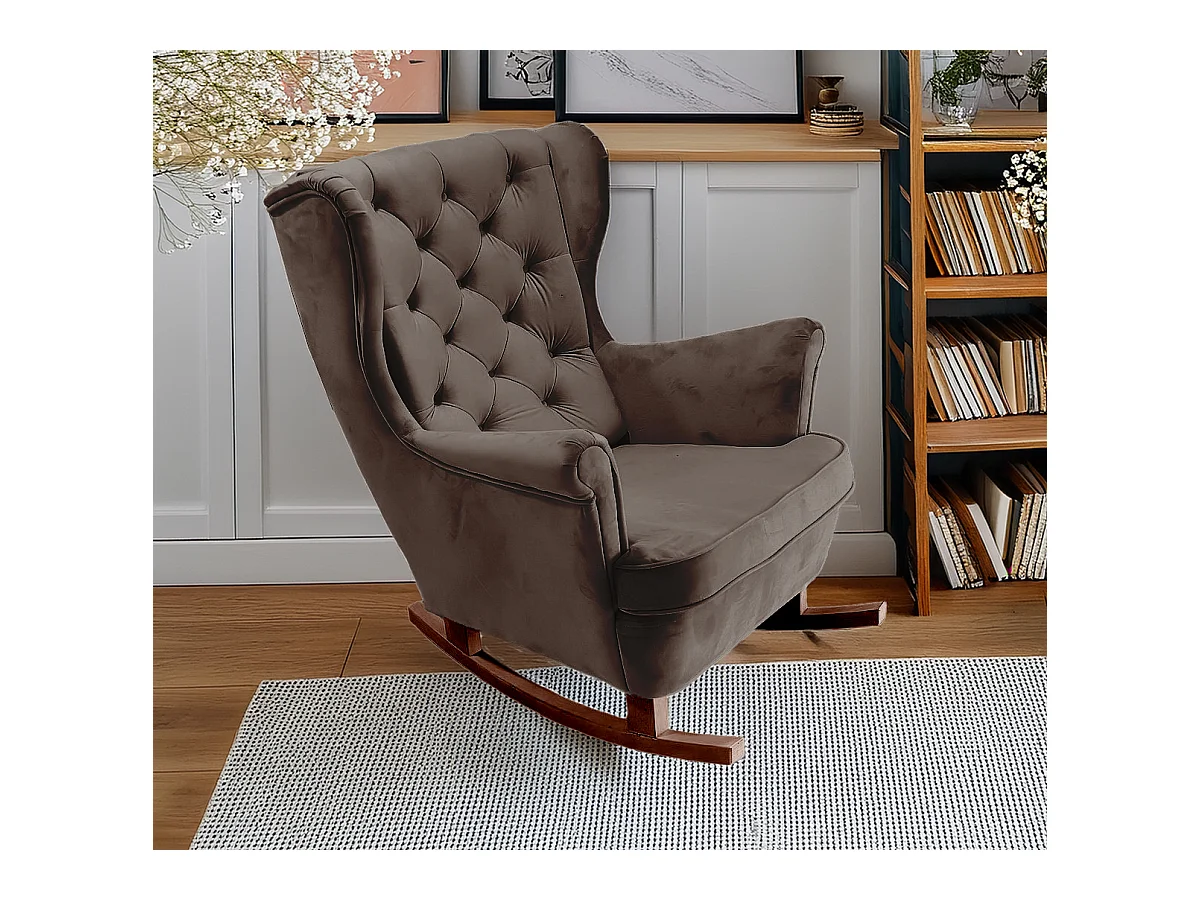 Relaxfauteuil met Gestoffeerde Zitting en Armleuningen, TV Fauteuil 102x81x95cm Bruin_29844