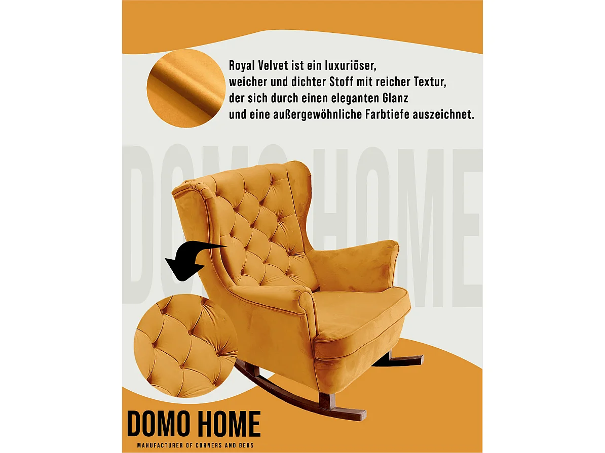 Fotel Relax z Tapicerowanym Siedzeniem i Podłokietnikami, Fotel TV 102x81x95cm Złoty_29821