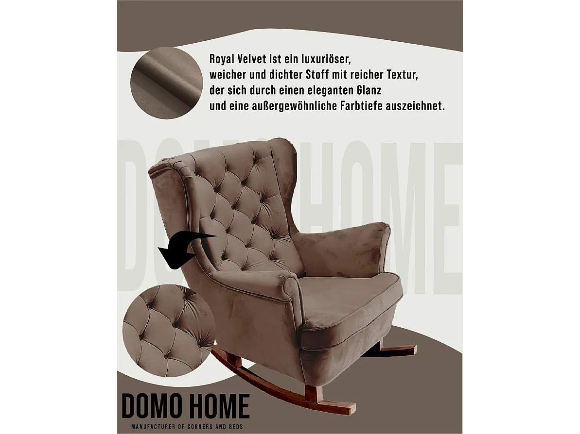 Fauteuil Relax avec accoudoirs et siège rembourré, fauteuil de salon, 102x81x95cm Marron_29814