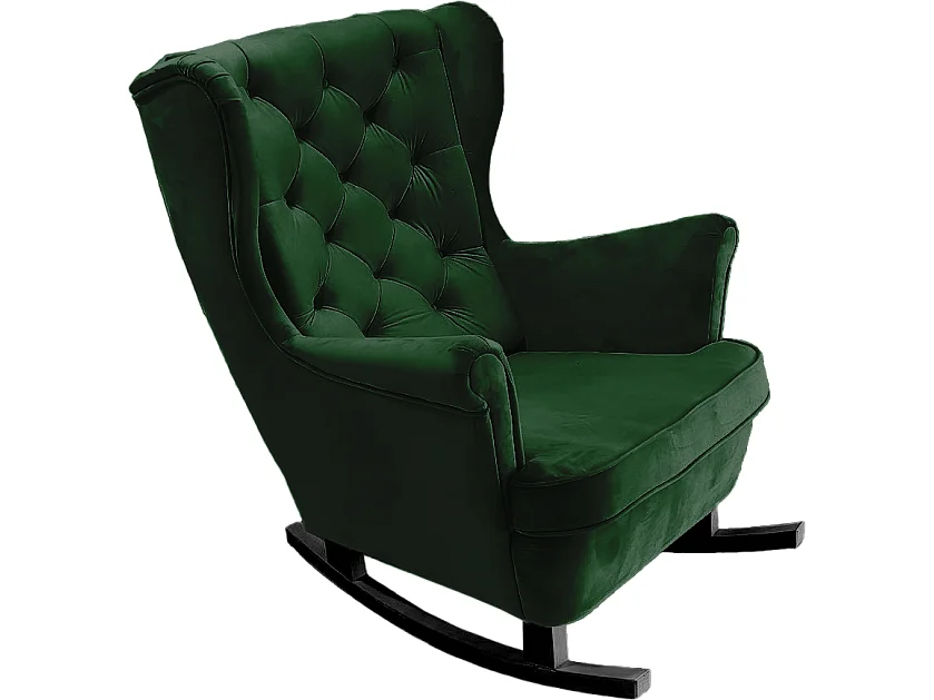Fauteuil Relax avec accoudoirs et siège rembourré, fauteuil de salon, 102x81x95cm Vert_29847