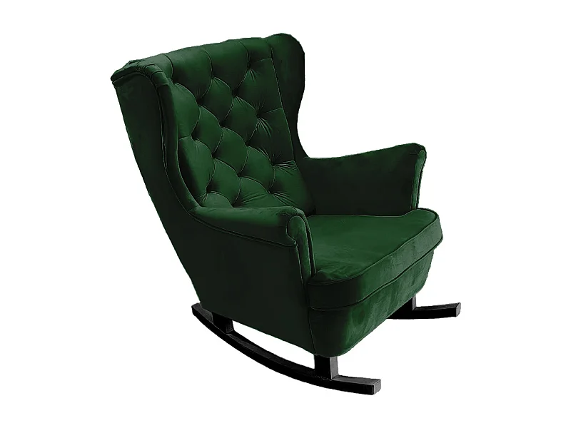 Fauteuil Relax avec accoudoirs et siège rembourré, fauteuil de salon, 102x81x95cm Vert_29847
