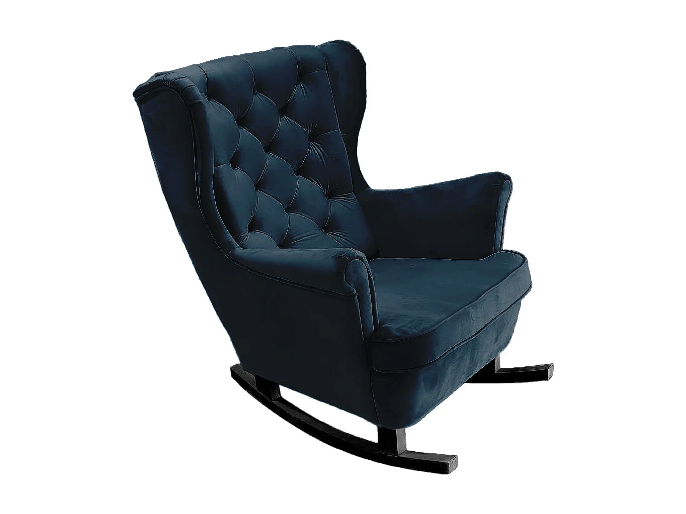 Relaxfauteuil met Gestoffeerde Zitting en Armleuningen, TV Fauteuil 102x81x95cm Marineblauw_29865