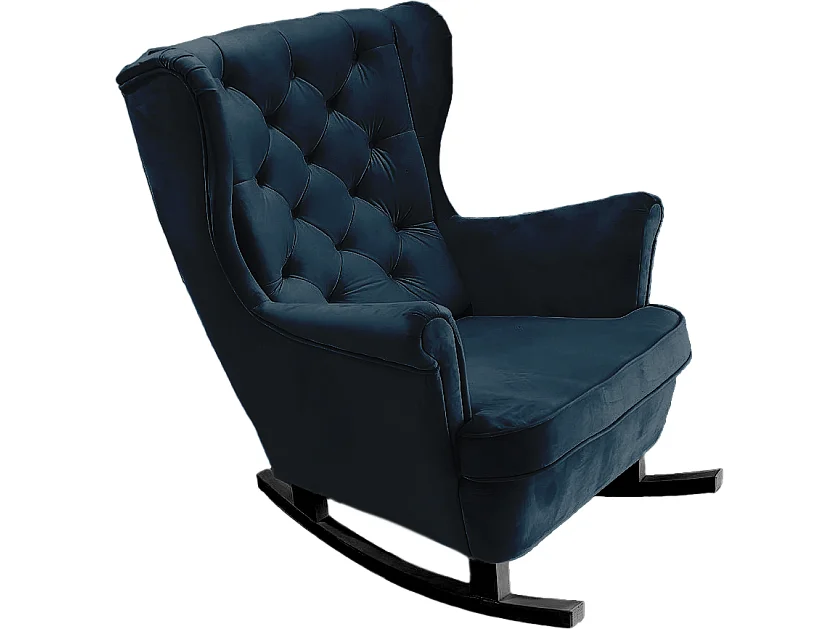 Relaxfauteuil met Gestoffeerde Zitting en Armleuningen, TV Fauteuil 102x81x95cm Marineblauw_29865
