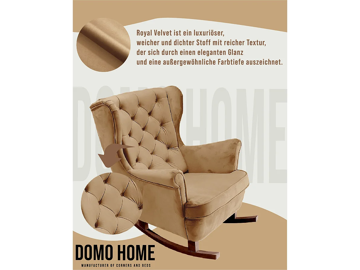 Fotel Relax z Tapicerowanym Siedzeniem i Podłokietnikami, Fotel TV 102x81x95cm Beżowy_29806