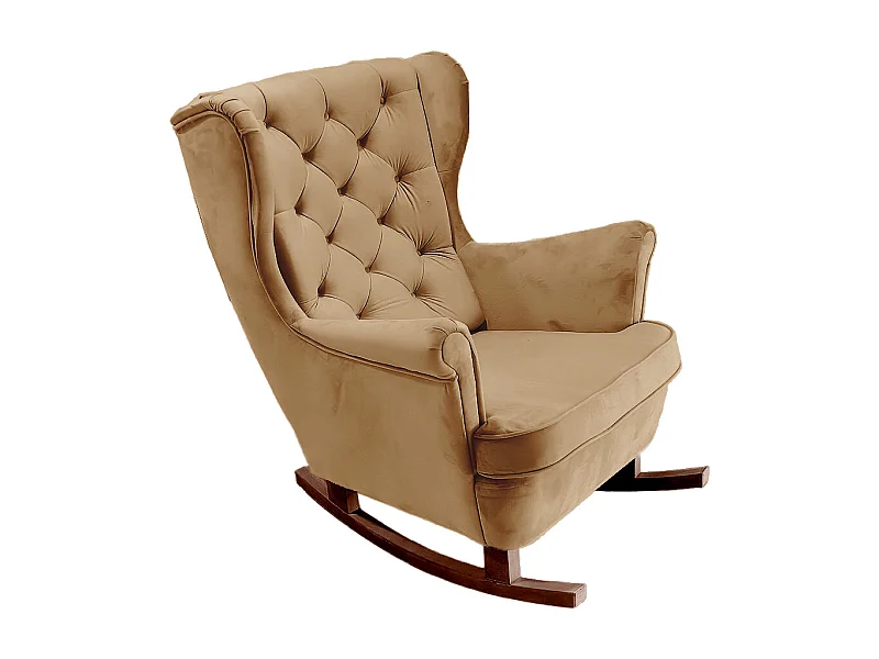 Fauteuil Relax avec accoudoirs et siège rembourré, fauteuil de salon, 102x81x95cm Beige_29806