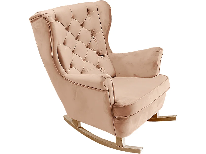 Fauteuil Relax avec accoudoirs et siège rembourré, fauteuil de salon, 102x81x95cm Rose poudre_29829