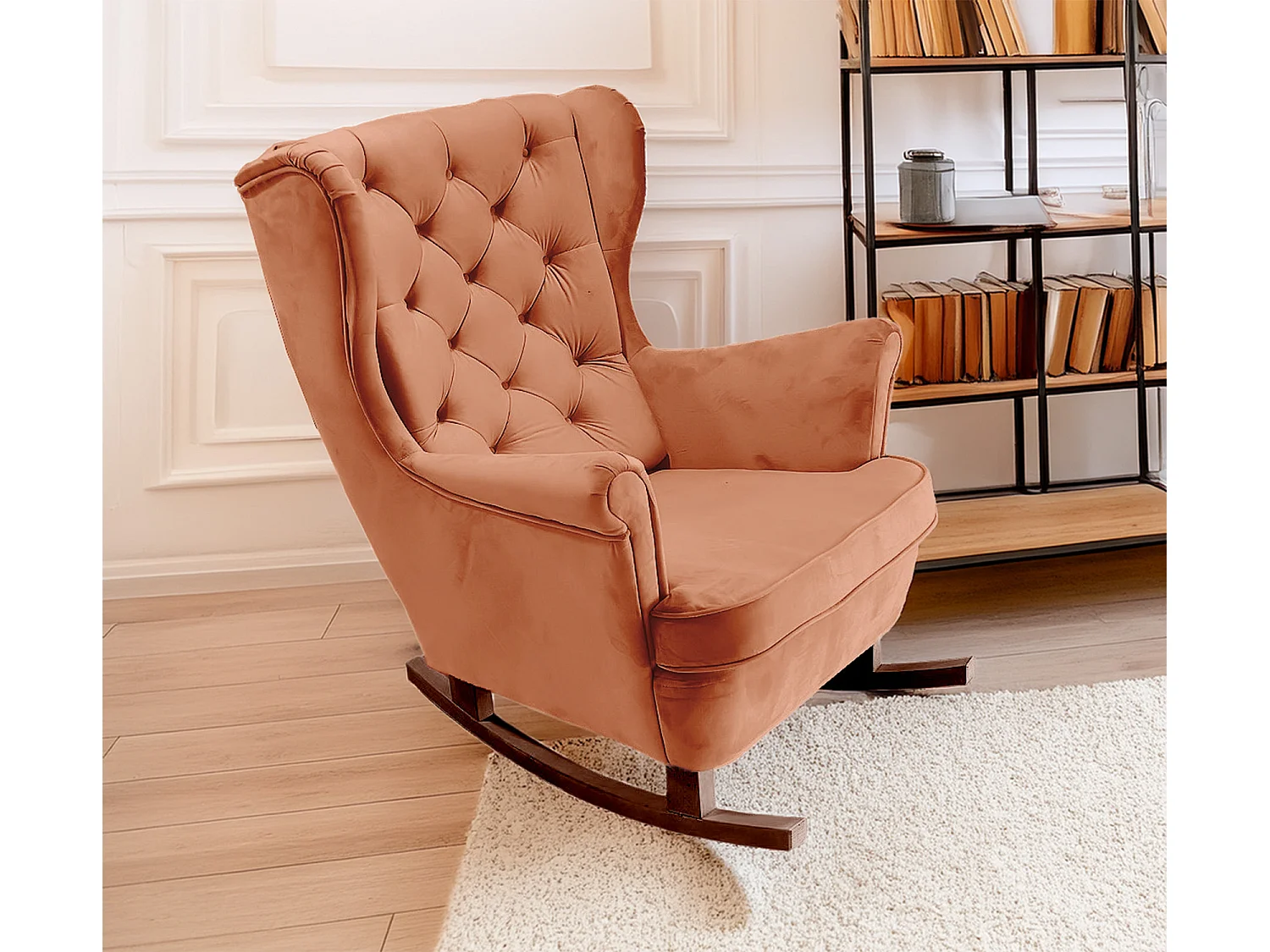 Fotel Relax z Tapicerowanym Siedzeniem i Podłokietnikami, Fotel TV 102x81x95cm Pomarańczowy_29823